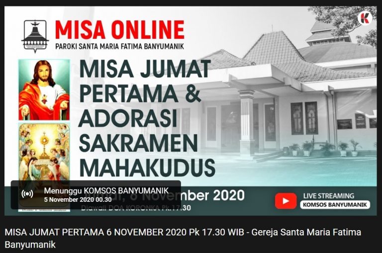 MISA JUMAT PERTAMA 6 NOVEMBER 2020
